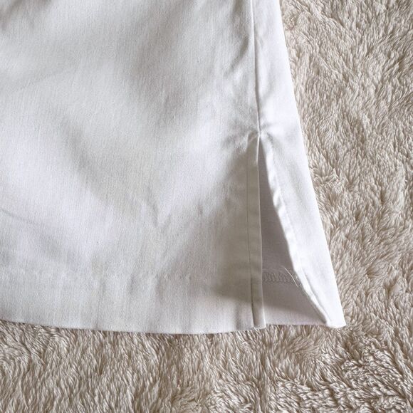 Larry Levine Skort Skirt Size 12 White Cotton Spandex Stretch - Picture 7 of 9